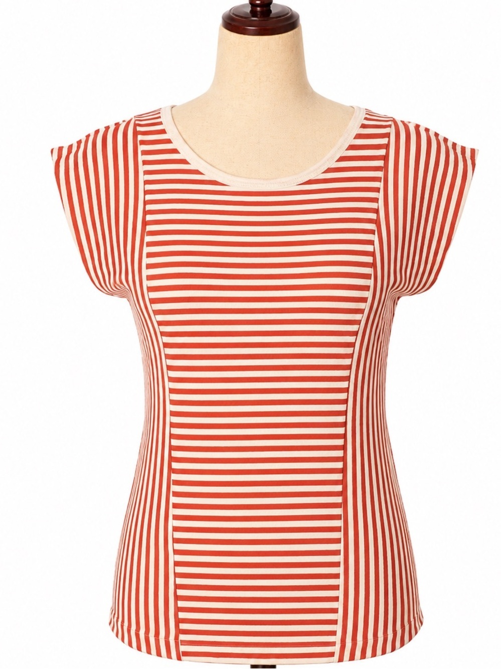 Vintage wrangler Striped Short Sleeve Tee in Red and white- S